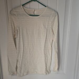 American Eagle Off-White Long Sleeve Shirt